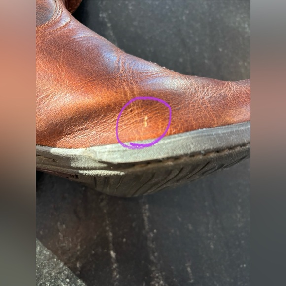 EUC ARIAT HACIENDA Equestrian Western Leather Brown Underlay Cowgirl Boots, 9 - Picture 14 of 16